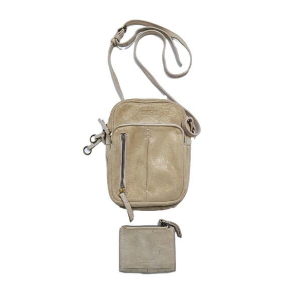 american leather co Handbags - American Leather Co. Crossbody Satchel Handbag Purse Wallet Set  Cleveland Gold